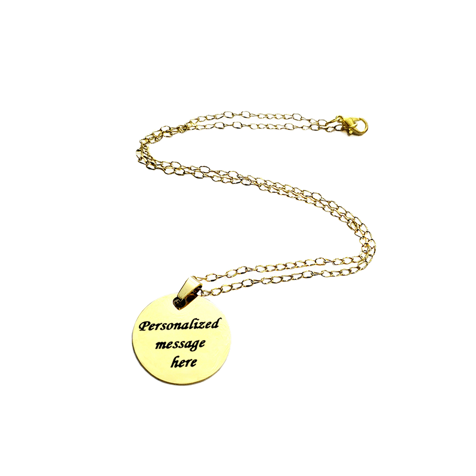Stainless Steel Gold Circle Pendant