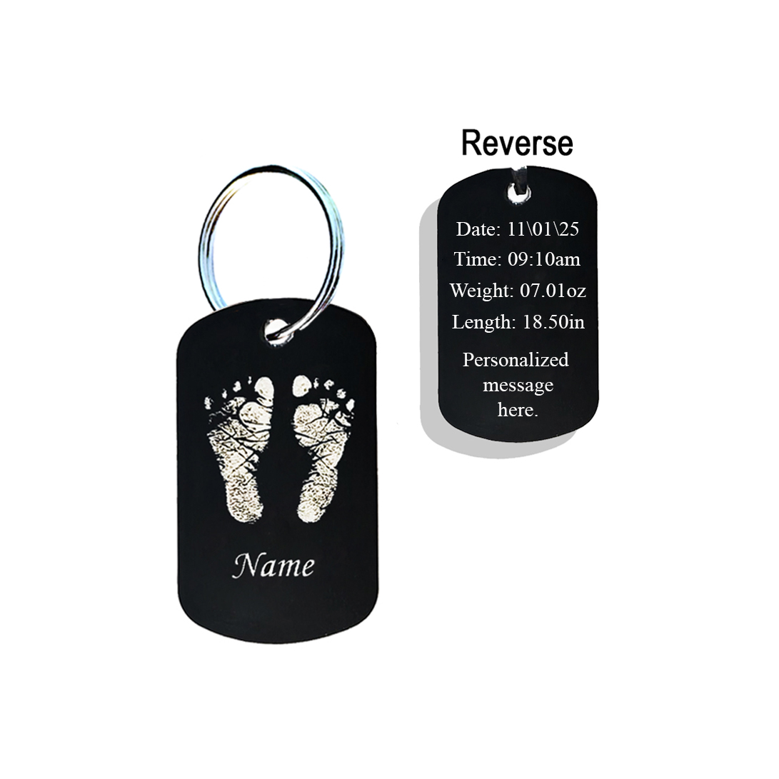 New Born Tag Keychain